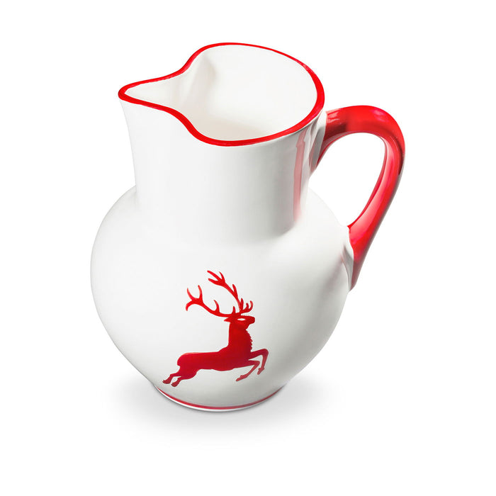 Jug Viennese Shape Ruby-red Deer