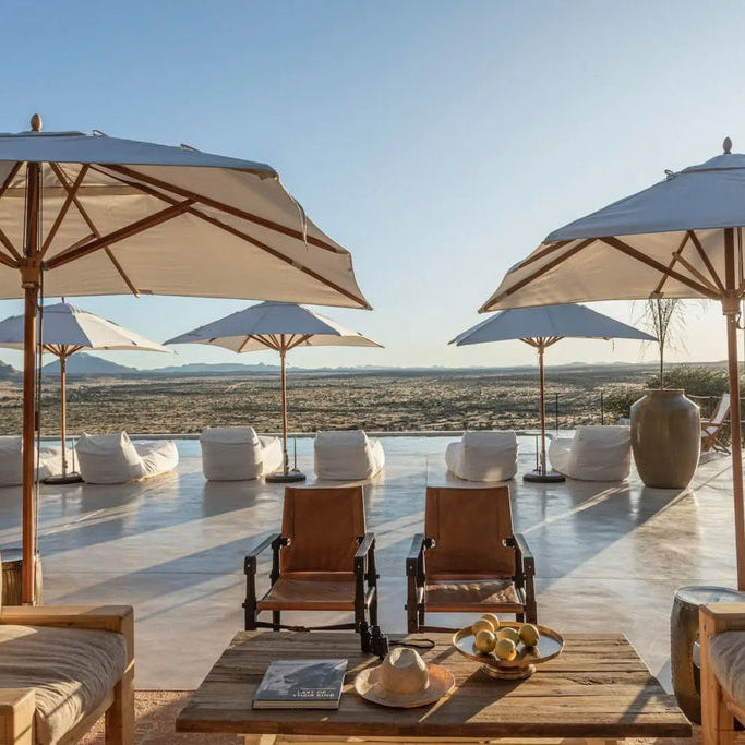 Gmundner Lodge set within the Namibian landscape