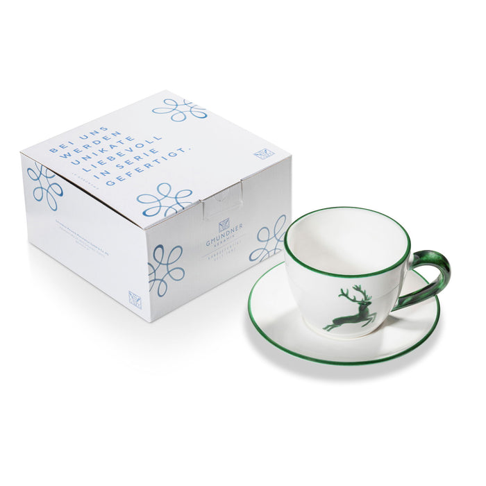 Teacup Maxima with saucer Green Deer